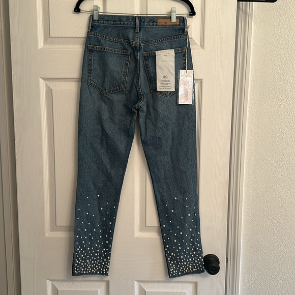 GRLFRND KAROLINA PEARL EMBELLISHED DENIM - Picture 5 of 5